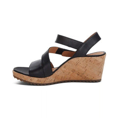 Madelyn Quarter Strap Wedge - Black