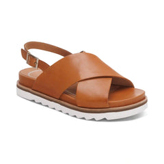 Thea Back Strap Cork Flat Sandal - Ginger