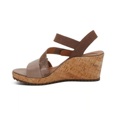 Madelyn Quarter Strap Wedge - Taupe Multi