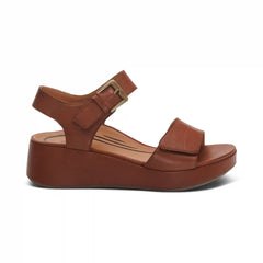 Ariel Adjustable Quarter Strap Wedge - Dark Brown