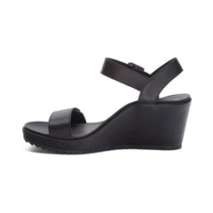 Andrea Quarter Strap Wedge - Black
