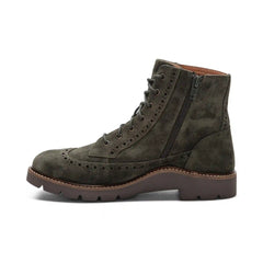 Margot Lace-Up Boot - Dark Green