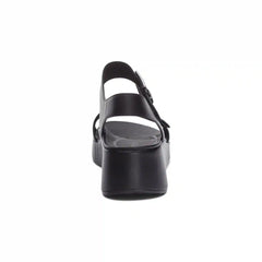 Ariel Adjustable Quarter Strap Wedge - Black