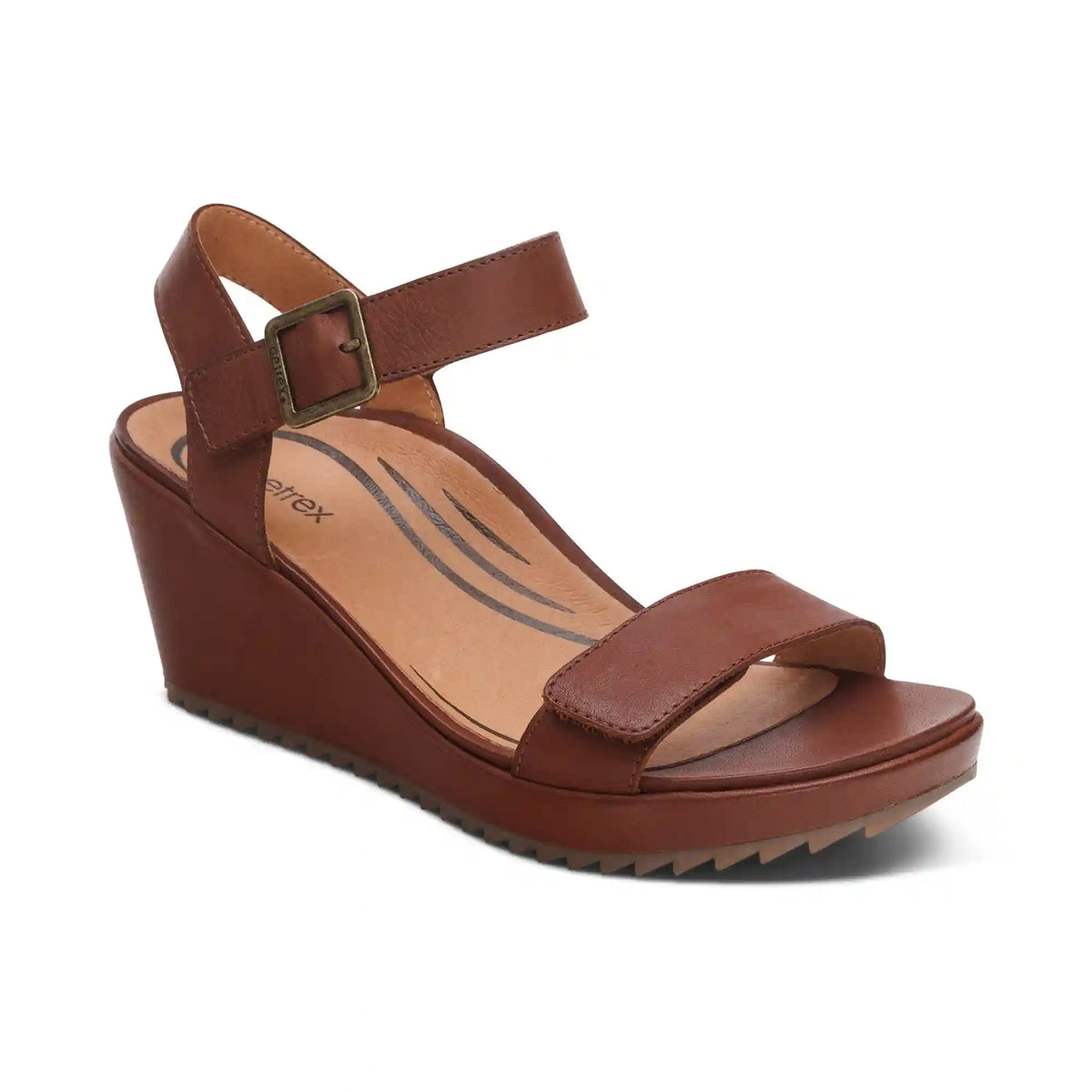 Andrea Quarter Strap Wedge  - Walnut