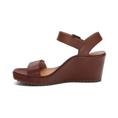 Andrea Quarter Strap Wedge  - Walnut