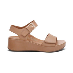 Ariel Adjustable Quarter Strap Wedge  - Sand
