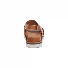 Thea Back Strap Cork Flat Sandal  - Ginger