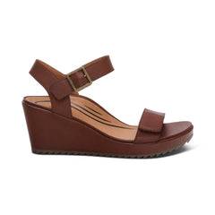 Andrea Quarter Strap Wedge  - Walnut